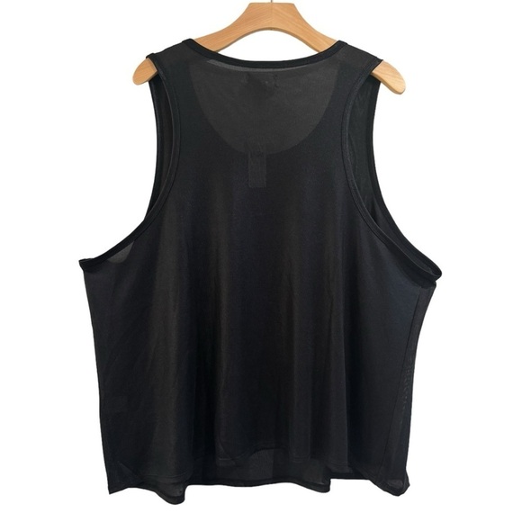 ANTHROPOLOGIE Porridge Black Shine Racerback Tank Top Size 3X NEW - Picture 3 of 6